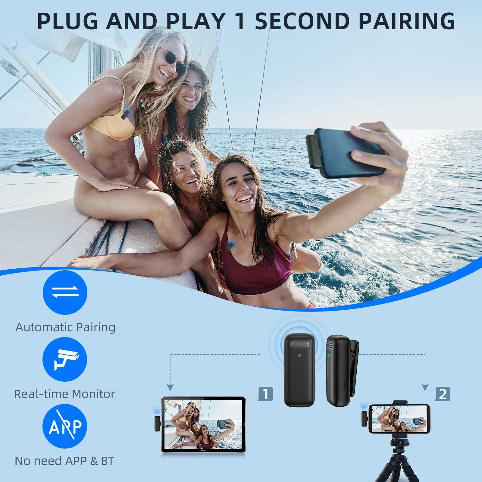 2in1 K30 Kablosuz Yaka Mikrofo - Android Tablet Gaming Accessories incelemesi ve fiyatı